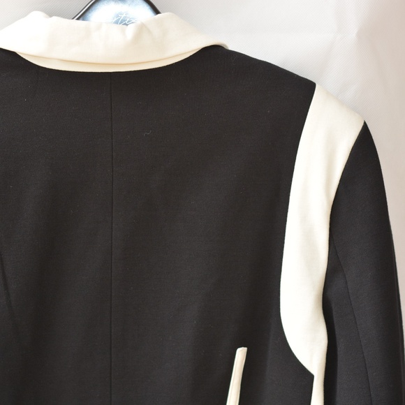 Black & Cream Structured Jacket SZ XL Studio Point - Picture 8 of 9